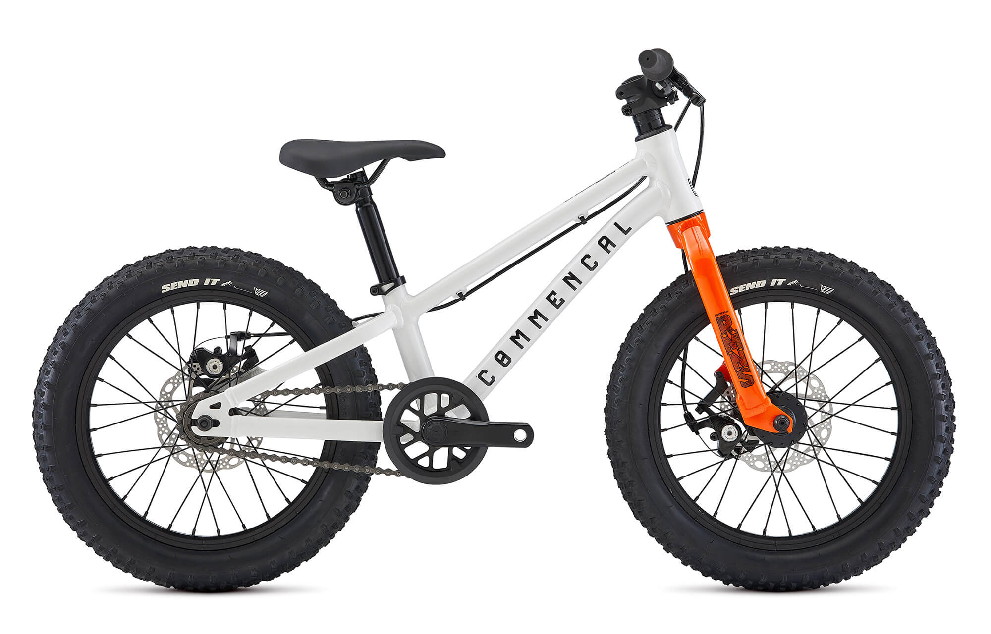 Bicicleta cu pedale 16'' COMMENCAL RAMONES - PURE WHITE
