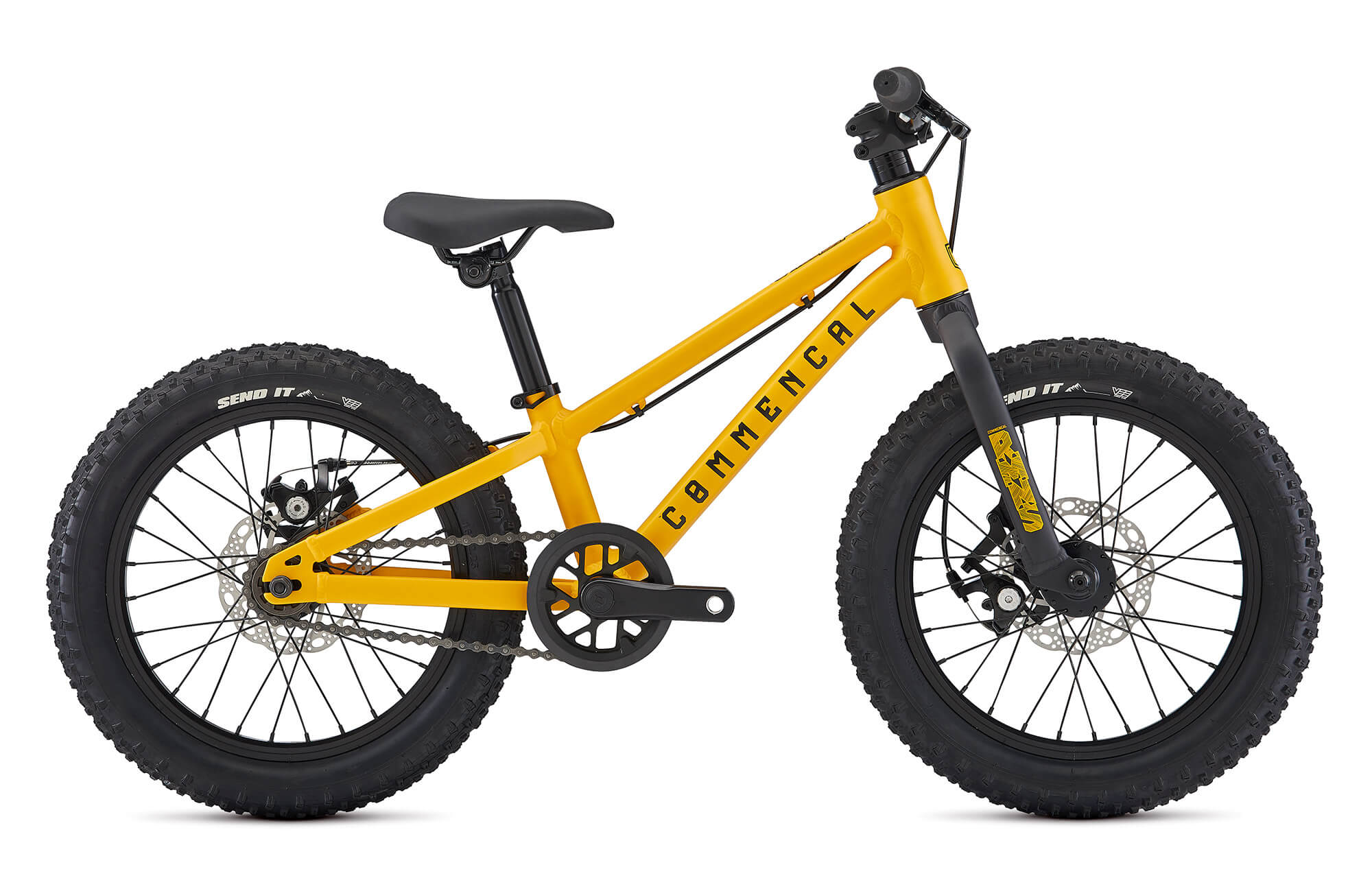 Bicicleta cu pedale 16'' COMMENCAL RAMONES - YELLOW