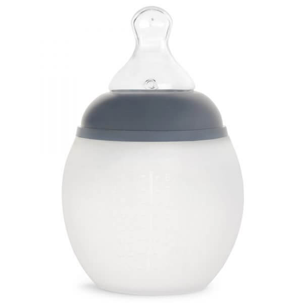 Biberon silicon 150 ml Elhée - Blue Grey