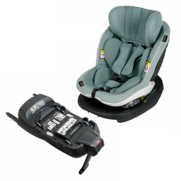 Scaun auto pentru copii BeSafe iZi Modular X1 i-Size 6 luni-4 ani - Sea Green Mélange + Baza ISOfix BeSafe iZi Modular i-Size
