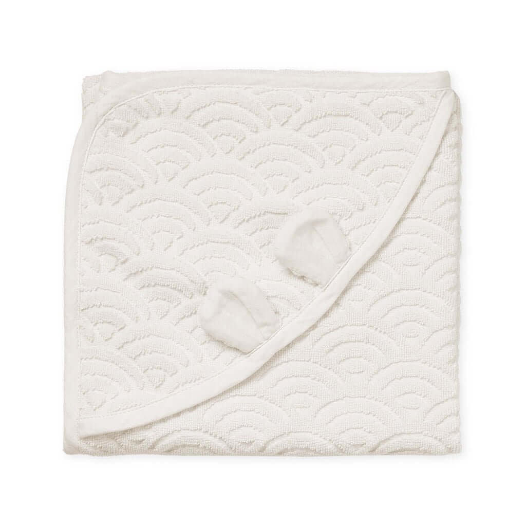 Prosop Baby cu gluga si urechi Cam Cam - Off White