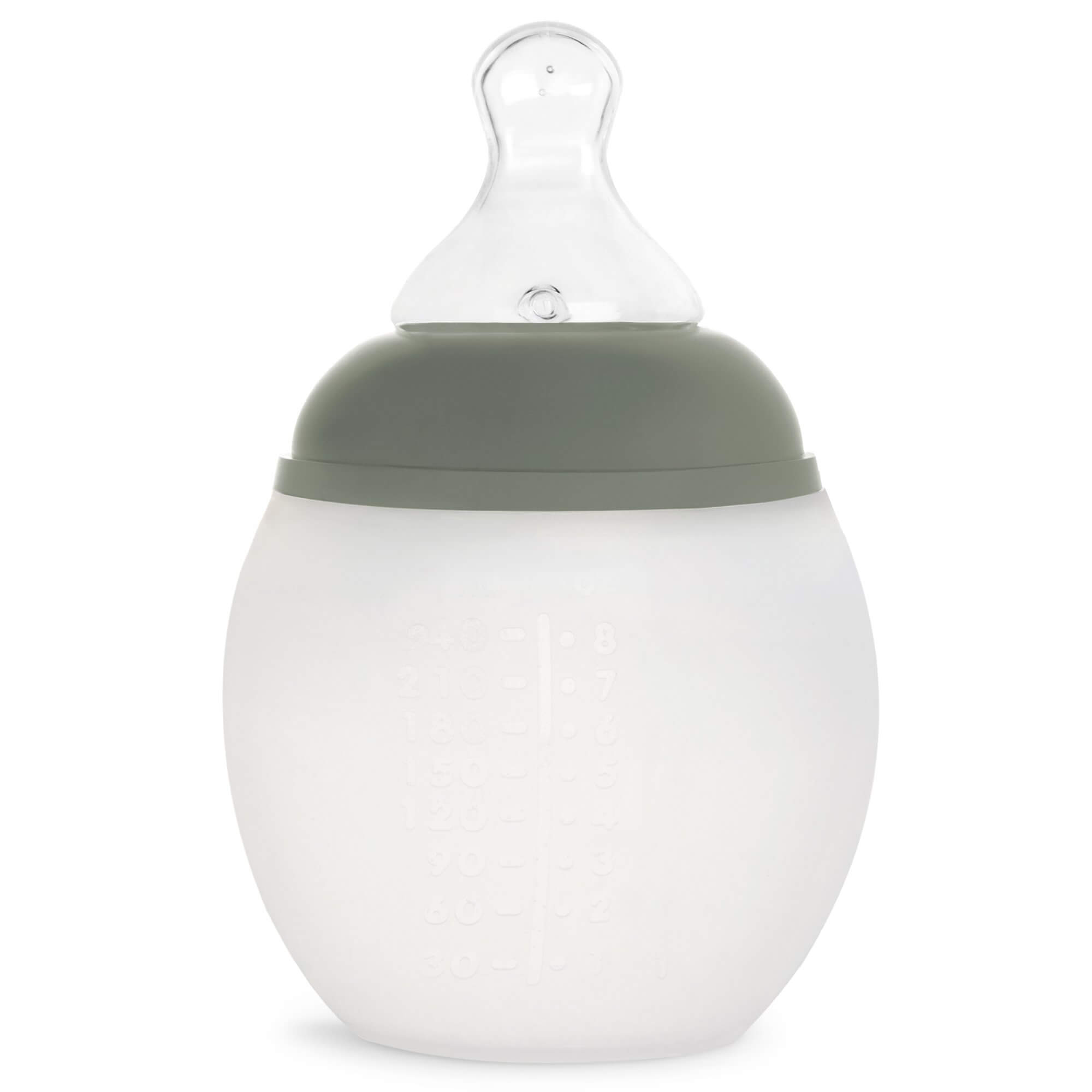 Biberon silicon 150 ml Elhée - Kaki