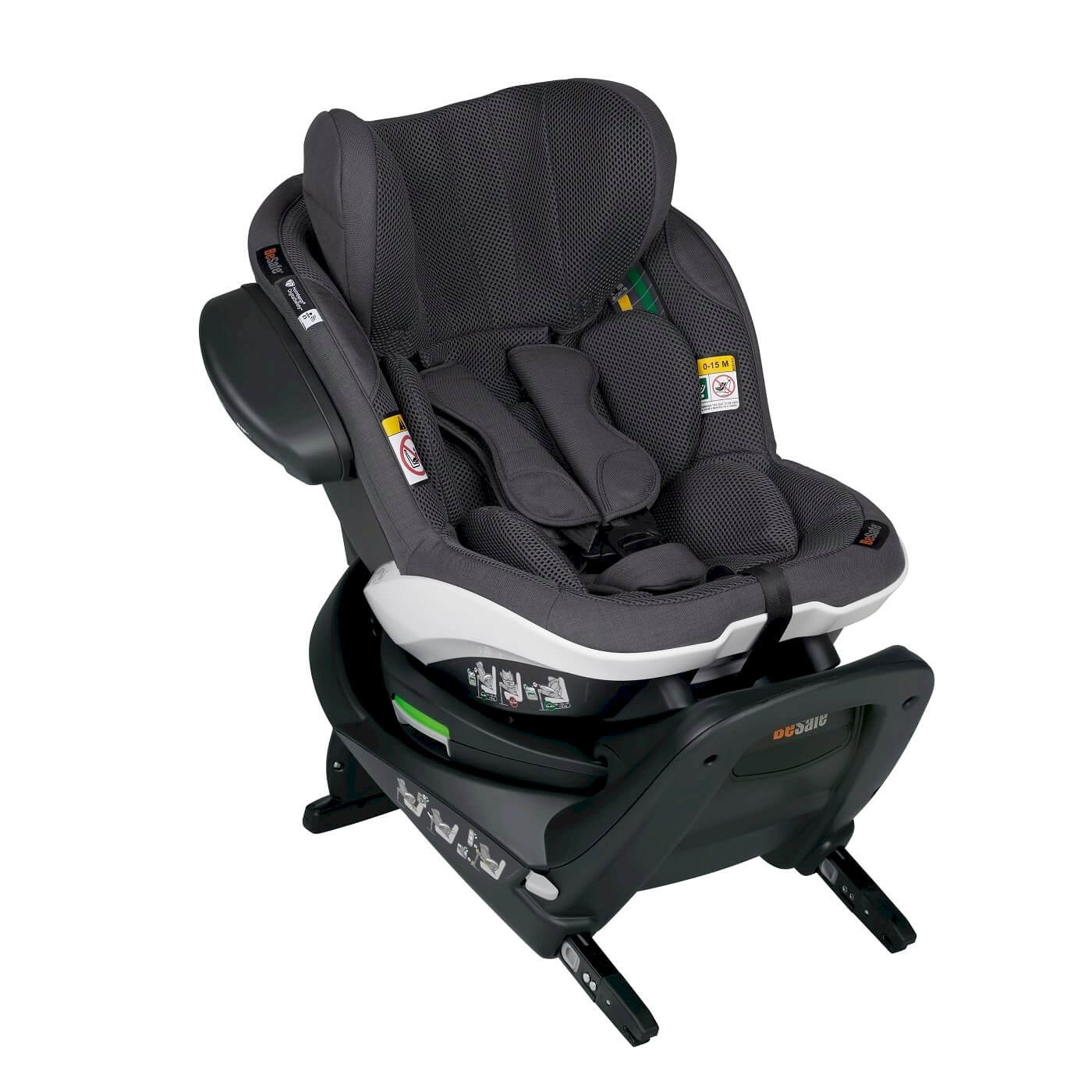Scaun auto pentru copii BeSafe iZi Turn M i-Size rotativ 6 luni-4 ani - Anthracite Mesh