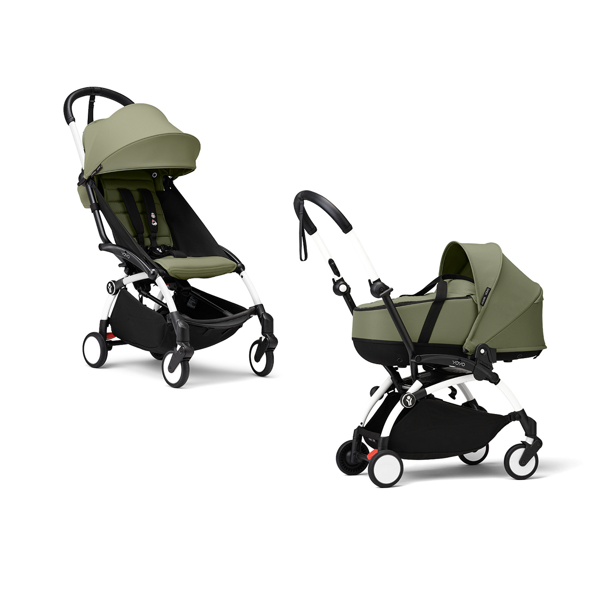 Carucior pentru copii Stokke® YOYO³ alb 2 in 1 (landou + sport)