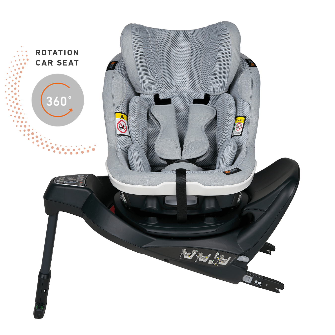 Scaun auto pentru copii BeSafe iZi Turn i-Size rotativ 6 luni-4 ani - Peak Mesh